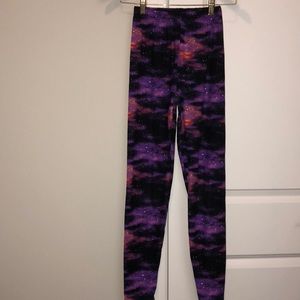 Agnes and Dora Purple Galaxy Leggings S/M